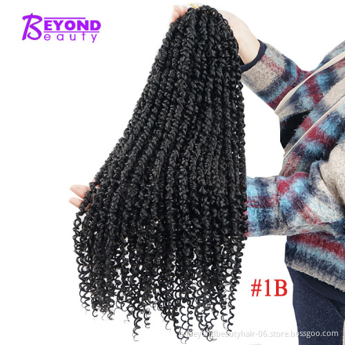 22 Inch Passion Twist Crochet Hair Pre-Twisted Synthetic Braiding Hair Extension Spring Bomb Twist For Black Women Bulk